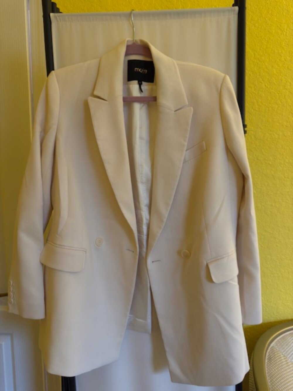 Maje Cream/Ivory Oversized Blazer, size 40